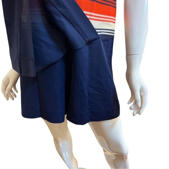 The COOLEST True vintage 1970s Striped Zip Front Pleated Skort Dress - Picture 12 of 12